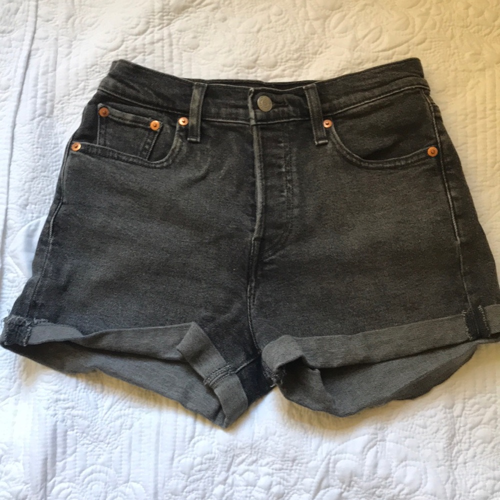 Levi’s grey denim shorts